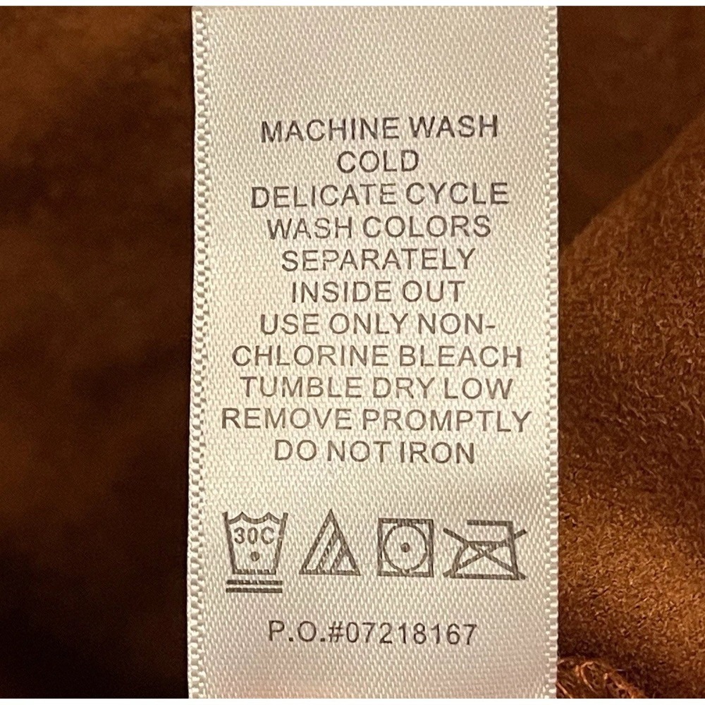 Woman Within Brown Faux Suede Button Up Top Caramel Womens 26 28 Old Money - Picture 7 of 9